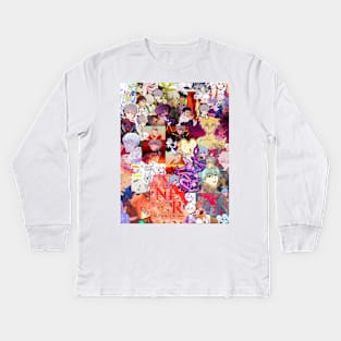 NGE! Kaworu Nagisa Master Collage Kids Long Sleeve T-Shirt